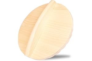 PRODUCT OF GIFU JAPAN Coperchio a goccia in legno giapponese, coperchio anti-versamento in legno Hinoki, tappo di troppopieno da 16 cm, con funzione di grasso e schiuma