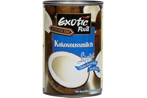 Exotic Food Kokosnussmilch, light, Fettgehalt: ca. 6 %, 400ml (1 x 400 ml Packung)
