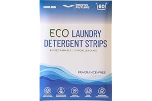 Feuilles de Détergent à Lessive Écologique Proto Future - (60 charges) Biodégradable, Hypoallergénique, Zéro Déchet, Sans Plastique - Sans enzymes, Formule à Base de Plantes (Sans parfum)