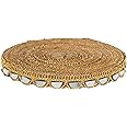 CORIOX Shiny Half Round Mirror Lace 9 Meter Border for Dresses, Sarees, Suits, Blouses, Dupattas, Bags, Art and Craft. (Coper)