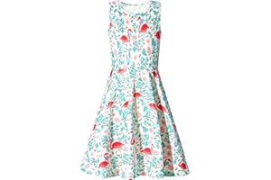 Dancinova Girls Summer Dress Casual Party Sleeveless Dress Sundress