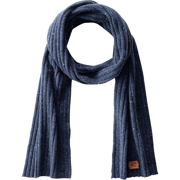 Écharpe Tissée Camel Active Pour Homme - Motif à Carreaux Bleu Nuit, Douce Et Confortable, Taille Unique