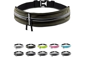 Fitgriff® Pasek do biegania na telefon komórkowy – torba do biegania, torba do biegania, uprawiania sportu, fitnessu – pasuje do wszystkich smartfonów (Army Green, obwód brzucha 62-90 cm)