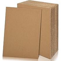 PUCSIQ 40 stuks A4 golfkartonnen vellen, kraftpapier, 3 mm dik, bruin golfkarton om te knutselen, kartonnen vellen voor verzending, verpakking, pakketten, kunst, handwerk