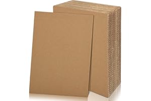 yuejuhe 20 Stück Wellpappe, Dicke Pappe zum Basteln, Bastelkarton, Braun Kraftpapier für DIY, Malen, und Kunsthandwerk (A4)