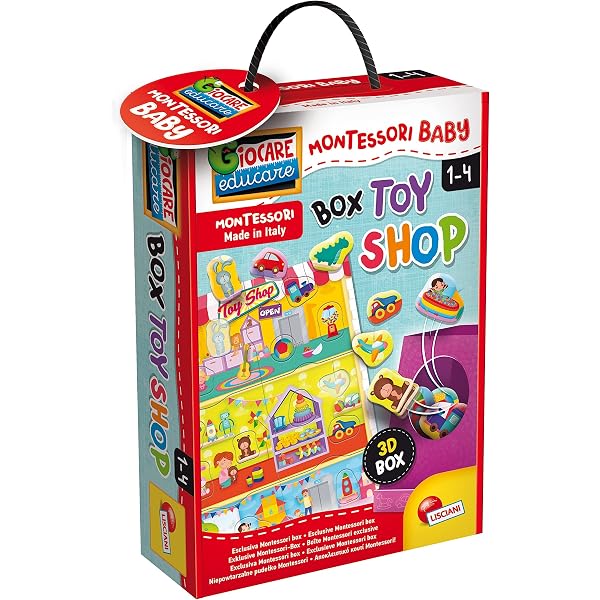 Kit Sensoriel Montessori Lisciani - Sight : 10 Activités Visuelles Pour Enfants Dès 3 Ans, En Bois, Développement Perception Des Couleurs Et Formes