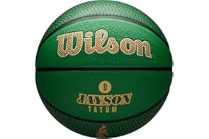 Wilson Pallone da Basket da Esterno NBA Player Icon, Giocatore Stella Lebron James, Presa Eccezionale e Utilizzo Adattabile, Colore: Verde/Bianco, Taglia: 7