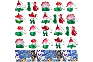 Aifrymne 30 PCS Christmas Stocking Fillers - Unique Party Bag , Keyrings, and Christmas Cards - for Kids, Xmas Eve Box Gifts, Advent Calendar Treats & More