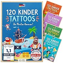 97 Kinder Tattoos Zum Aufkleben - Hautfreundliche Temporäre Tattoos Für Mädchen & Jungen