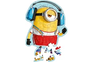 Trefl - Puzzle in Legno: Minions, Eccentrici Minions - 50 Pezzi, Puzzle ad Incastro Wooden Puzzle, Forme Irregolari, 10 Personaggi, Puzzle Moderno per Bambini dai 5 Anni