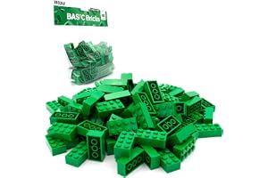 Lego 2 x 4 klassiska klossar, förpackning med 100 – individuella byggklossar i storpack, för Lego-platta och låda, startset