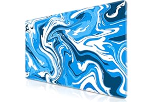 Abetcabe Gaming Mauspad XXL, Mousepad 900 x 400mm, Fluid Art Mauspad groß Vernähte Kanten WassXerdicht Anti-Rutsch für PC, Laptop Verbessert Präzision und Geschwindigkei