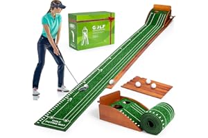 YEEMOUTYLO Putting Mat, Golf Putting Mat, Putting Mat Indoor Golf, Putting Green, Golf Mat, Putting Practice, Putting