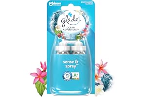 Glade Sense et Spray Recharge Duopack Diffuseur à Détection de Mouvement - Infusé Aux Huiles Essentielles - Jusqu'à 4 Mois de Parfum - Ocean Adventure - 2 Recharges