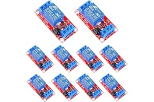 RUNCCI-YUN 10 Pezzi Modulo Relè a 1 Canale 12V Trigger di Livello Alto e Basso con Isolamento Optoaccoppiatore per Relè Arduino