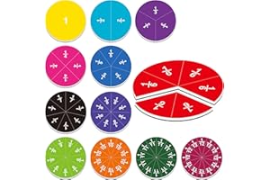 SpriteGru 78 Pièces Tuiles Magnétiques de Fractions, Set Éducatif de Manipulables pour Apprentissage des Mathématiques pour Écoles Élémentaires, Kit d'Outils d'apprentissage des Barres de Fraction