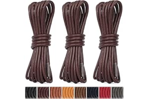 Handshop 3 paires de lacets pour chaussures de ville|Lacets cirés ronds et fins|8 couleurs en 70cm-120cm