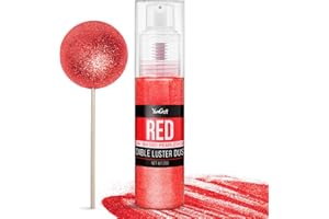 YUMCRAFT Paillettes Comestibles Spray Rouge, 20g Paillettes Alimentaires Comestibles pour DéCoration de GâTeaux, Cocktail, Boisson, Spray Paillette - Colorant Alimentaire Poudre pour Cookie, Bonbon, GlaçAge