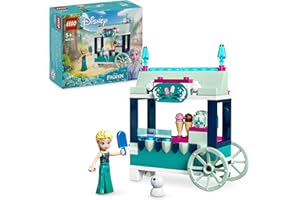 LEGO Disney Princess Le Delizie al Gelato di Elsa di Frozen, Carretto dei Gelati Giocattolo delle Principesse da Costruire, Giochi per Bambine e Bambini da 5 Anni con Mini Bambolina e Snowgie 43234