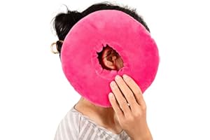 UKTYUAS Piercing de Almohada con Agujero, para Orejas contra Dolores de Oreja, cojín de rosquilla, cojín para Dormir de Lado para aliviar el Dolor en el oído, Almohada para Dormir de Lado, cojín para Las