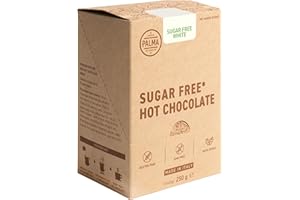PALMA HOT CHOCOLATE PALMA Italian Hot Chocolate Sachets - Sugar Free White Chocolate - No Added Sugar | 250g (10 Servings)