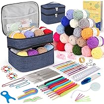 Kit Uncinetto Per Principianti | 193 Pezzi | Con 15 Filati | 2,0-10 Mm - Foto 3