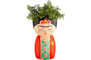 Sass & Belle Vase Blume Frida Kahlo, Keramik, Mehrfarbig, One Size