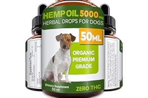 STRELLALAB Hemp Oil for Dogs - 50ml - 5000 MG Made in UK Hemp Extract - Pure Premium Grade - Omega-3, 6