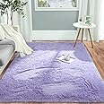 Pettop Ultra Soft Shag Rug Fluffy Area Rugs for Baby Room, Girls Room, Cute Decor, Machine Washable Non Slip Carpet for Bedroom Living Room, 4x6 Feet, Purple