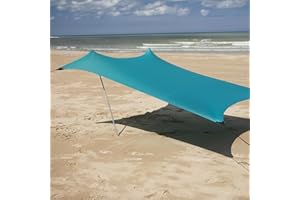 Meister Strandzelt - 210x210 cm - UVA/B-Schutz - LSF50+ - 2 bis 4 Personen - Mit Sandankern - Koffertauglich - Wasserabweisend - grün / Beach Tent / Sonnenzelt / Sonnensegel / Strandmuschel / 6819500