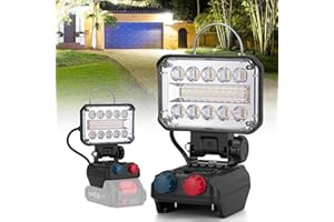 KERNOWO 48W Cordless LED Work Light for Makita 18V LXT Battery (battery not include), 3000LM Portable Jobsite Light for Construction Site, Workshop, Garage, Camping, Car Repairing, Emergency (40 LEDs)