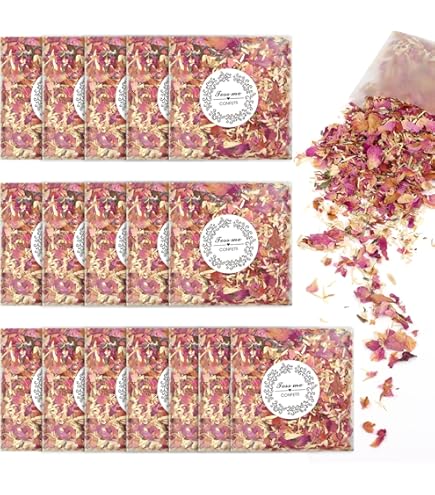 Petali Di Rosa Naturali Per Matrimonio | 12 Confezioni 120g Totali, Biodegradabili - Foto 8