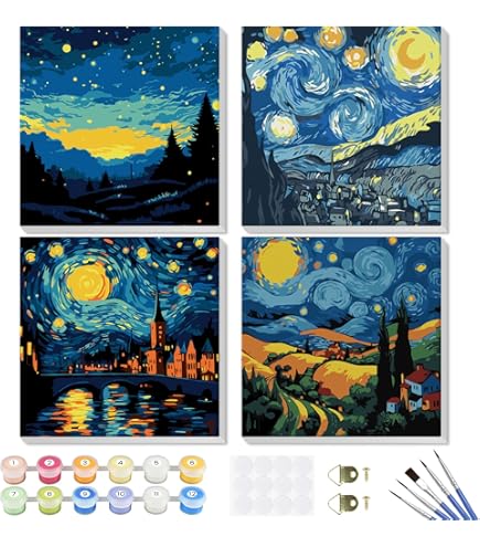 HEIBAGO Kit De Pintura Enmarcada Por Números Para Adultos Principiantes