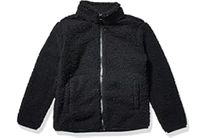 Amazon Essentials Mädchen Sherpa-Fleecejacke mit durchgehendem Reißverschluss