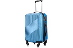Flymax 55x35x20 4 Wheel Super Lightweight Cabin Luggage Suitcase Hand Carry on Flight Travel Bags Approved On Board Fits Flybe Easyjet Ryanair Jet 2 BA Royal Blue
