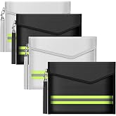 4 Pieces Fireproof File Bag (20 x 14 cm), Double Layer Fiberglass Material, Fireproof and Waterproof Safety Storage Bag to Pr
