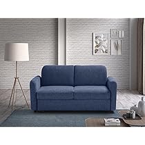 Divano Letto 2 Posti EVERGREENWEB NELLY - Blu, Schienale Reclinabile - Foto 11