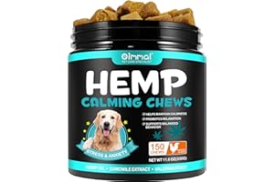 FVVSIEDK Calming Chews for Dogs,Quiet Moments Dog Calming Treats,Help Promote Relaxation,Dogs Anxiety Stress Relief-Barking,Separation,Thunder,Travel Issues (Chicken, 150counts)