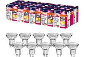 ‎OSRAM Osram LED Star Value PAR16 Reflektor-Lampe mit 36 Grad Abstrahlwinkel, Sockel GU10, 4.3 Watt, Warmweiß (2700KK), 10er-Pack [Energieklasse F] (nicht dimmbar), Weiß