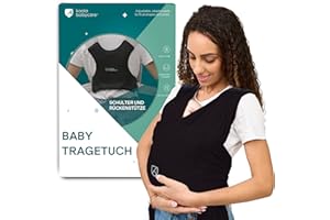 Koala Babycare Tragetuch Baby Neugeborene - Einfach Anzuziehen für Mütter und Väter - Babytrage Multi-Use Bis 9kg - Babytragetuch Schwarz
