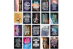 ‎TYPESTOFF TypeStoff 20er Postkarten-Spar-Set – MOTIVATION – DIN A6, 20 verschiedene Motive mit Sprüchen, Zitaten und Aphorismen - PK-00596