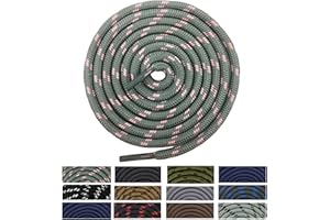 Danraw Stores [Pair] Heavy Duty,Hiking durable round Boot Lace, Shoe Lace classic colours Dot for hiking, Mountaineering running, working, casual