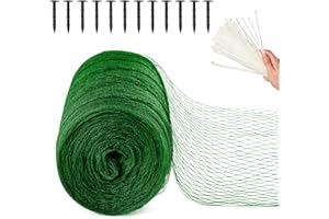 RUITENA Green Garden Netting for Veg Patch, Pond Anti Bird Netting for Protecting Plants Fruit Vegetable Patch Grass Seeds Flowers Crops Strawberry Pea and Bean, 4m x 12m