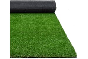 casa pura Erba Sintetica con Manto di Varie Altezze (da 14 a 50 mm) - Prato Finto da Esterno Drenante, Vita - 40 mm - Rotoli in Varie Misure - 200x400 cm