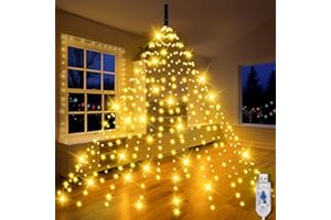 Uping Guirlande Lumineuse Sapin de Noël 400 Led 2mx20 Guirlande Sapin de Noël Lumineux Led Lumiere Decoration Exterieur Intérieur par USB (Blanc Chaud)