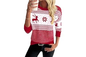 Uniexcosm Pull De Noel Femme Pullover Noel Femme Chaud Col Rond Hiver