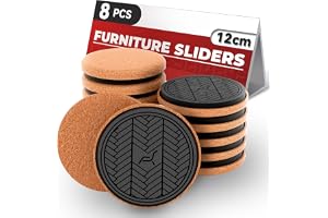 PISAO Möbelglidare Möbeltassar Brun 8 pack – 12 cm Extra tjocka filtglidare