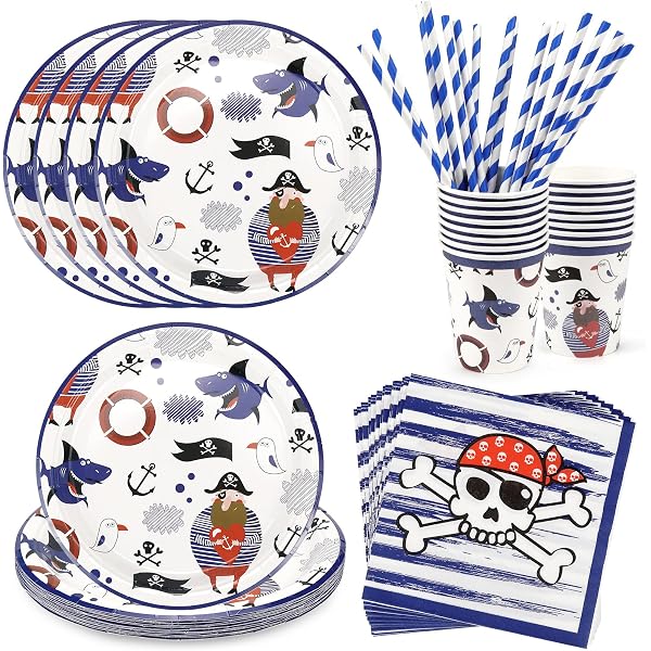 20 Bunte Piraten-Servietten 33x33 Cm – Perfekt Für Kindergeburtstag & Mottoparty