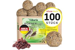 Eggersmann volaris 100 Stück Meisenknödel Früchte ohne Netz 9 kg | Körnerkugel für Wildvögel | Nährstoffreiches Ganzahresfutter für alle Vogelarten