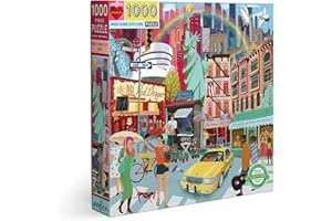 eeBoo 1000 pièces New York City Life Puzzle en Carton recyclé pour Adulte-Dimension 58,5 x 58,5 cm, PZTNYL